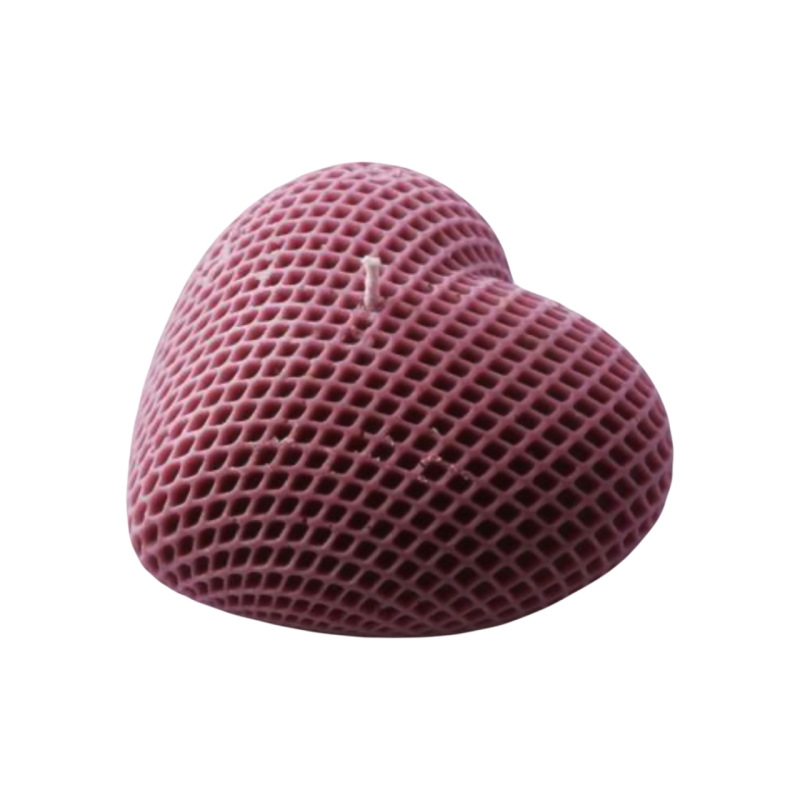 شمع مدل قلب حصیری