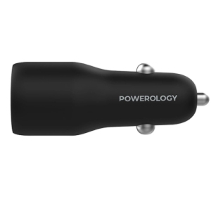  شارژر فندکی فست شارژ ماشین USB و تایپ‌سی 53 وات پاورولوژی مدل PCCSR012 