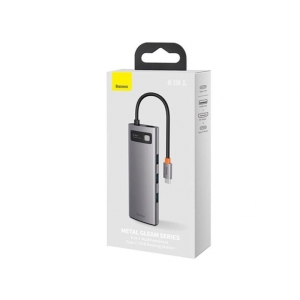  هاب تایپ سی 11 پورت بیسوس مدل Baseus Metal Gleam 11 in 1 Multifunctional Type-C HUB 100W CAHUB-CT0G 