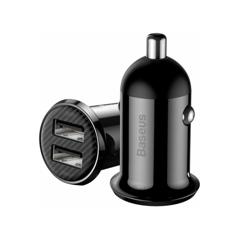  شارژر فندکی فست شارژ ماشین 24 وات بیسوس مدل CCALLP-01/02 