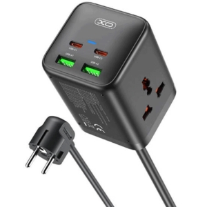  چندراهی دو سوکت برق، دو تایپ سی و دو یو اس بی 65 وات ایکس او مدل WL24 