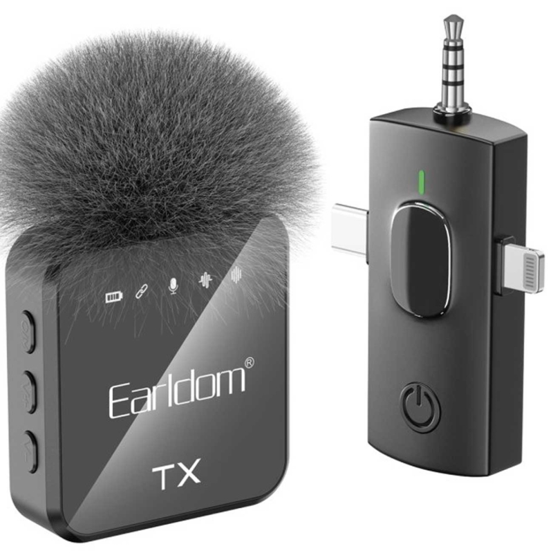  میکروفون بی‌سیم یقه‌ای ارلدام مدل ET-MC12 