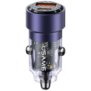  شارژر فندکی فست شارژ ماشین تایپ سی 60 وات طرح شفاف یوسامز مدل US-CC208 C39 