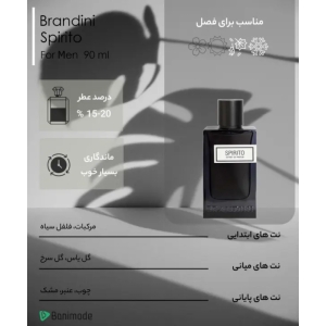 اکستریت پرفیوم مردانه برندینی Brandini مدل Spirito حجم 90 میلی لیتر