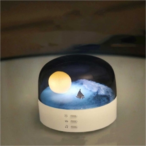  چراغ خواب رومیزی شارژی مدل LJC-213 طرح ماه 