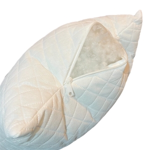 پکیج سرویس ملحفه کشدار یکنفره ترک 90*200 + روبالشی + بالش الیاف توپی Cheshik 