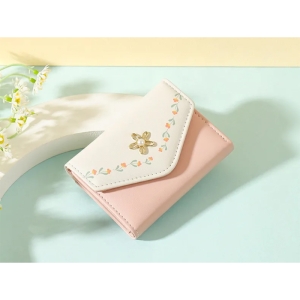  کیف پول زنانه و دخترانه گلدار همراه با جاکارتی TAOMICMIC Y8324 short pu leather wallet 