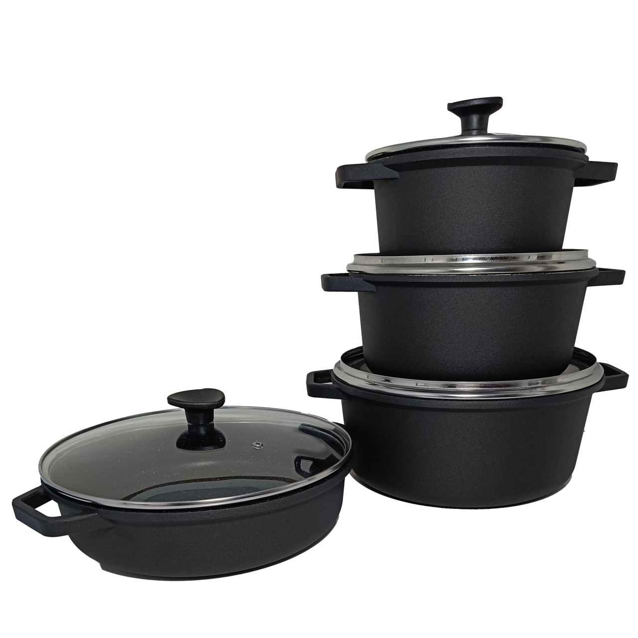 سرویس قابلمه و تابه آلومینیومی آر آی اف مدل Rose با روکش داخلی گرانیت 8 پارچه