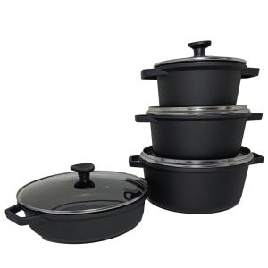 سرویس قابلمه و تابه آلومینیومی آر آی اف مدل Rose با روکش داخلی گرانیت 8 پارچه