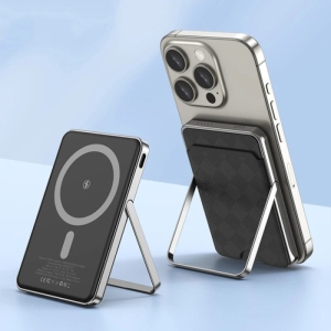 پاوربانک 5000mAh مگ سیف و استند گرین لاین مدل Moreno