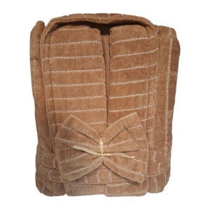 حوله تنپوش پرزبلند تنپاک 125 به همراه کمربند و لیف پاپیونی 