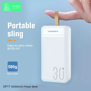 پاوربانک وی دنمن وی مدل DP17 ظرفیت 30000 میلی آمپرساعت با بند آویز