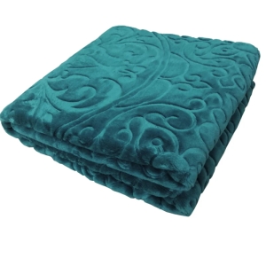 پتو گلبافت GOLBAFT دونفره گل برجسته تکرنگ سایز 220*240 سانتی متر