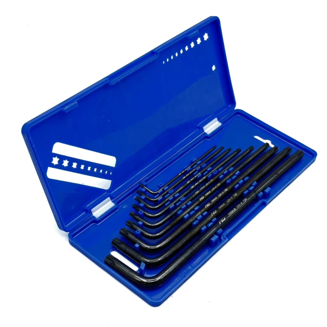 مجموعه آچار آلن و ستاره ای بلند ای زد دی مدل جعبه دار کد CR-V-9PCS مجموعه 9 عددی