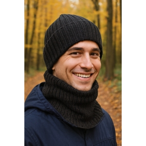 ست کلاه و شال گردن مدل بافت توخز