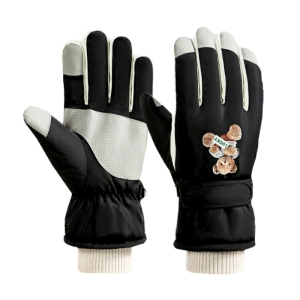 دستکش فانتزی زنانه مدل تدی ضد آب رنگ مشکی