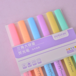 ماژیک علامت گذار ژیخوآ مدل پاستلی کد F0642 بسته 6 عددی