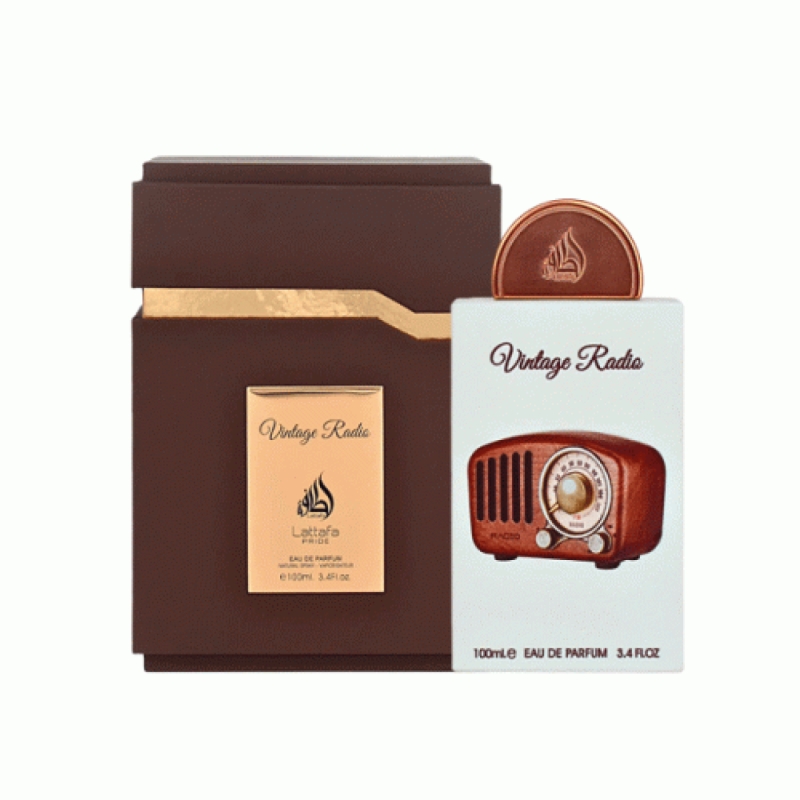 ادکلن زنانه مردانه لطافه مدل وینتج رادیو حجم ۱۰۰‌میل