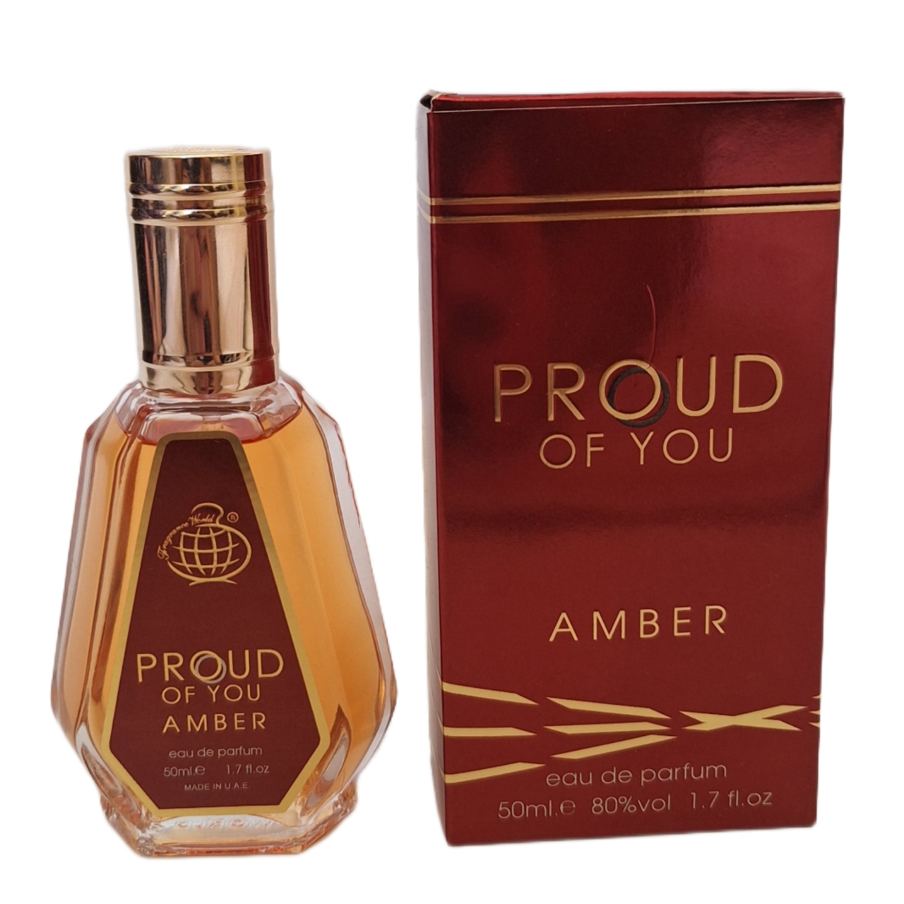 ادو پرفیوم مردانه و زنانه فرگرانس ورد مدل پرود اف یو امبر رایحه استرانگر ویت یو آمبر حجم 50میل