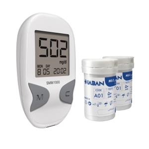 دستگاه تست قند خون دیابان مدل  SMM 1000 به همراه نوار تست قند خون مجموعه 2 عددی