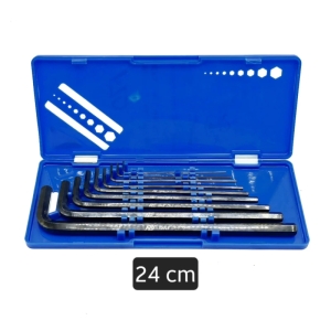 مجموعه آچار آلن و ستاره ای بلند ای زد دی مدل جعبه دار کد CR-V-9PCS مجموعه 9 عددی