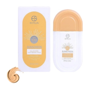 ضد آفتاب رنگی استلین دارای SPF 100 مناسب انواع پوست حجم 100 میل