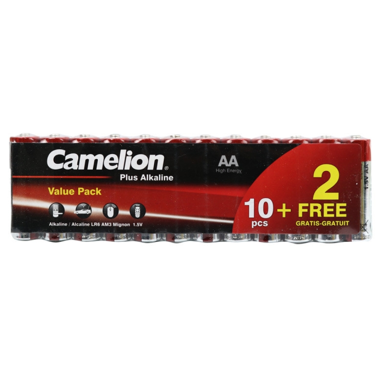 باتری قلمی کملیون مدل Camelion Plus Alkaline LR6 بسته 12 عددی