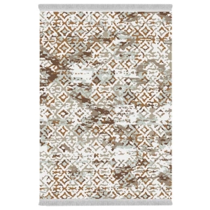 فرش پارچه‌ای دفه مدل فرشینه هازان مخمل طرح فانتزی کد 3073