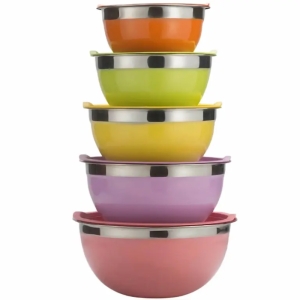 لگن آشپزخانه  رنگی یونیک مجموعه 5 عددی