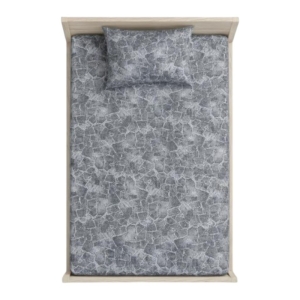 سرویس ملحفه تکنفره دورکش تترون طرح ماربل سایز ۲۰۰*۹۰