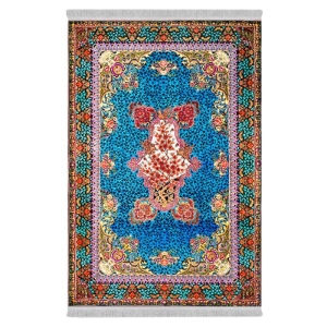 فرش پارچهای دفه مدل فرشینه طرح مدرن کد 8056