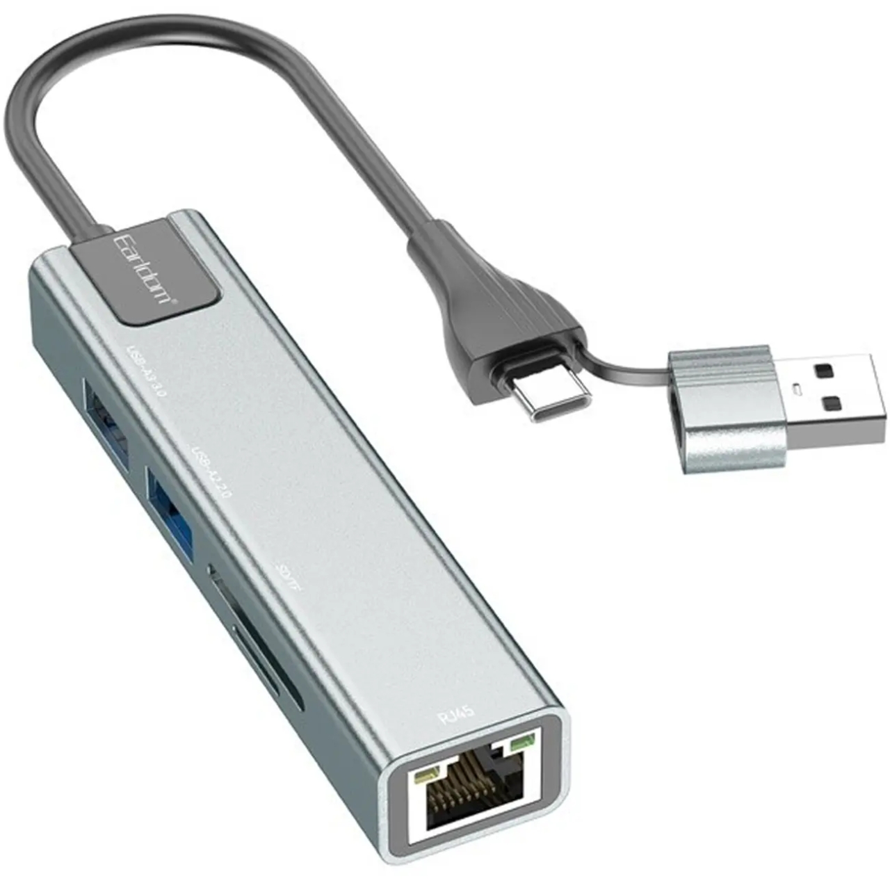  هاب USB و تایپ‌سی 5 پورت ارلدام مدل ET-HUB24 