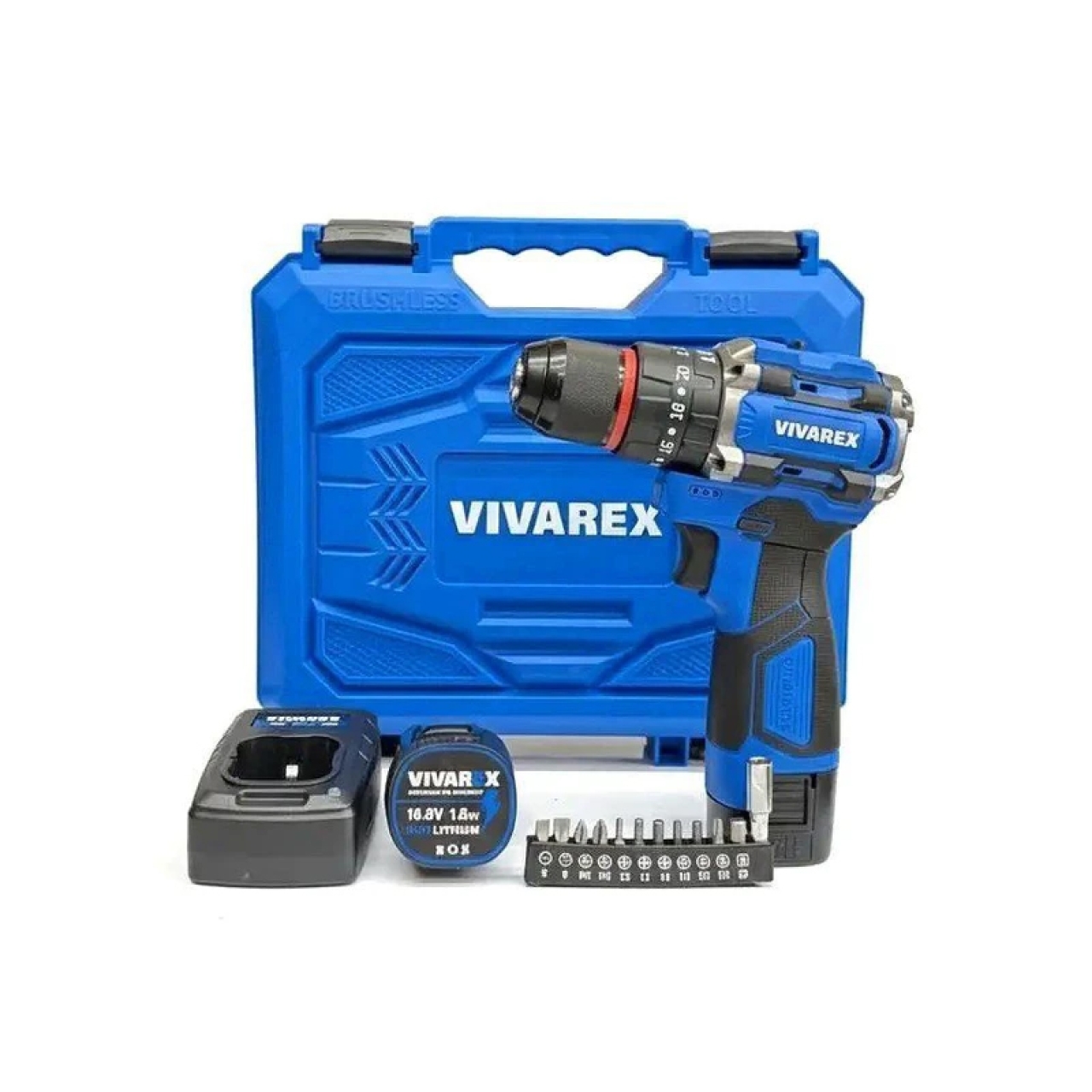 دریل شارژی 16/8 ولت براشلس ویوارکس مدل VR1610V-21BL