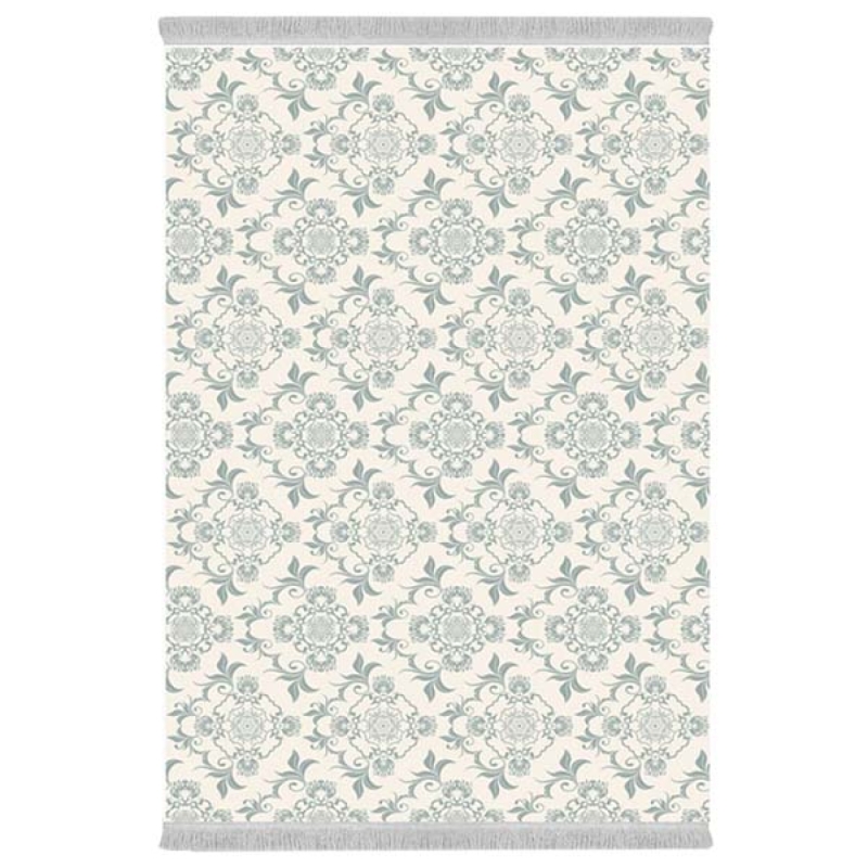 فرش پارچهای دفه مدل فرشینه هازان مخمل طرح فانتزی کد 3336