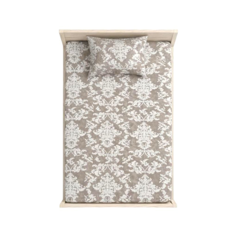 ملحفه کشدار و روبالشی یکنفره طرح الانزا سایز ۲۰۰*۹۰