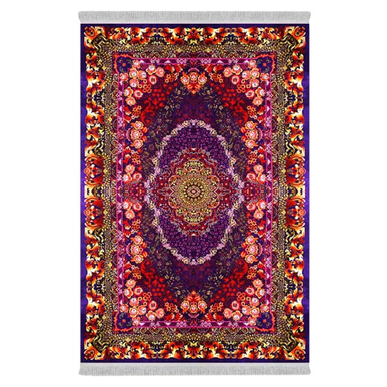 فرش پارچه‌ای دفه مدل فرشینه طرح مدرن کد 8064