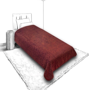 پتو گلبافت یکنفره گل برجسته GOLBAFT + کیف سایز 160*220 سانتی متر