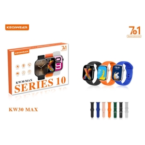 ساعت هوشمند سری۱۰ مدل KW30 MAX با 7 بند سیلیکونی