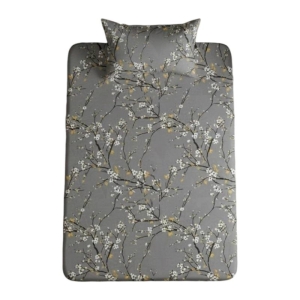 ملحفه تشک یکنفره طرحدار Cheshik + روبالشی مدل شاخه سایز 90*200 سانتی متر