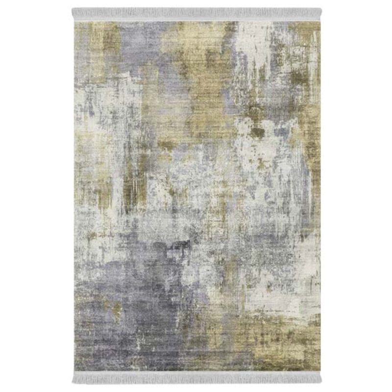 فرش پارچه‌ای دفه مدل فرشینه هازان مخمل طرح فانتزی کد 3062