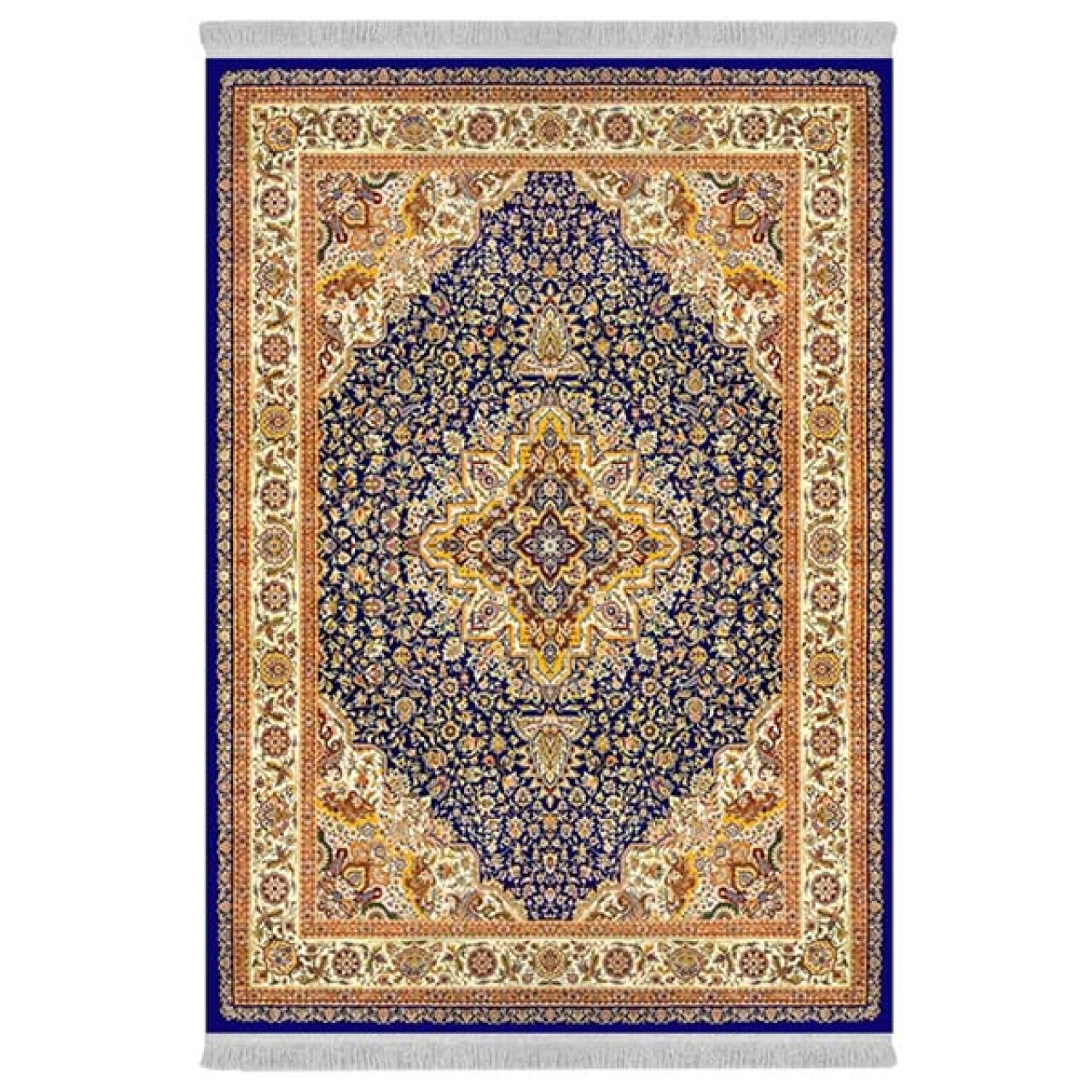 فرش پارچه‌ای دفه مدل فرشینه هازان مخمل طرح فانتزی کد 3108