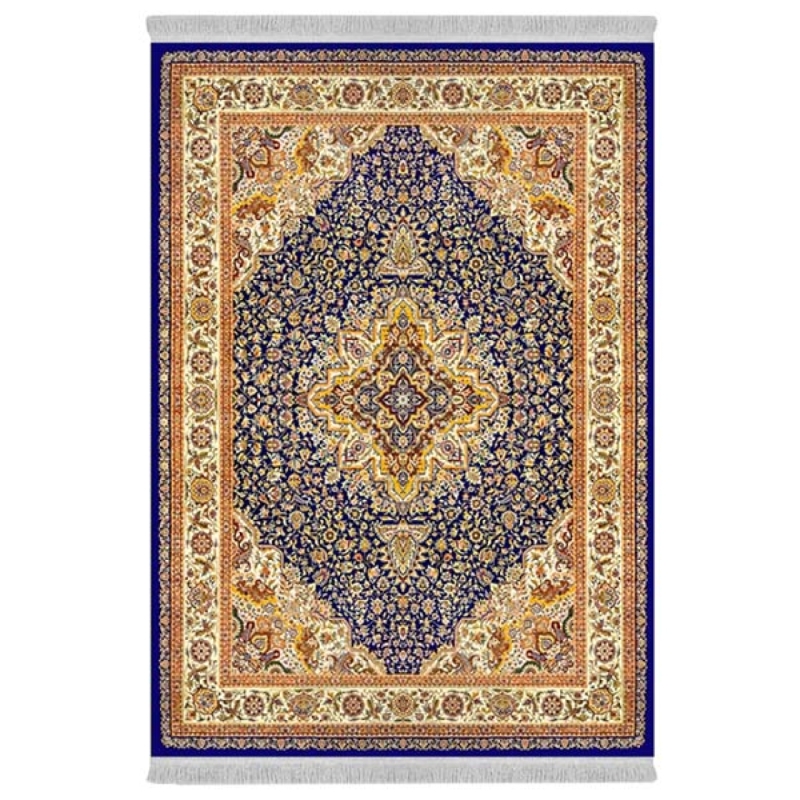 فرش پارچه‌ای دفه مدل فرشینه هازان مخمل طرح فانتزی کد 3108