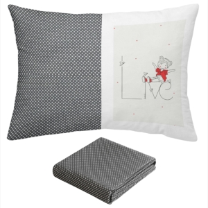 ملحفه تشک مدل کشدار طرح Love یک نفره ۲ تکه