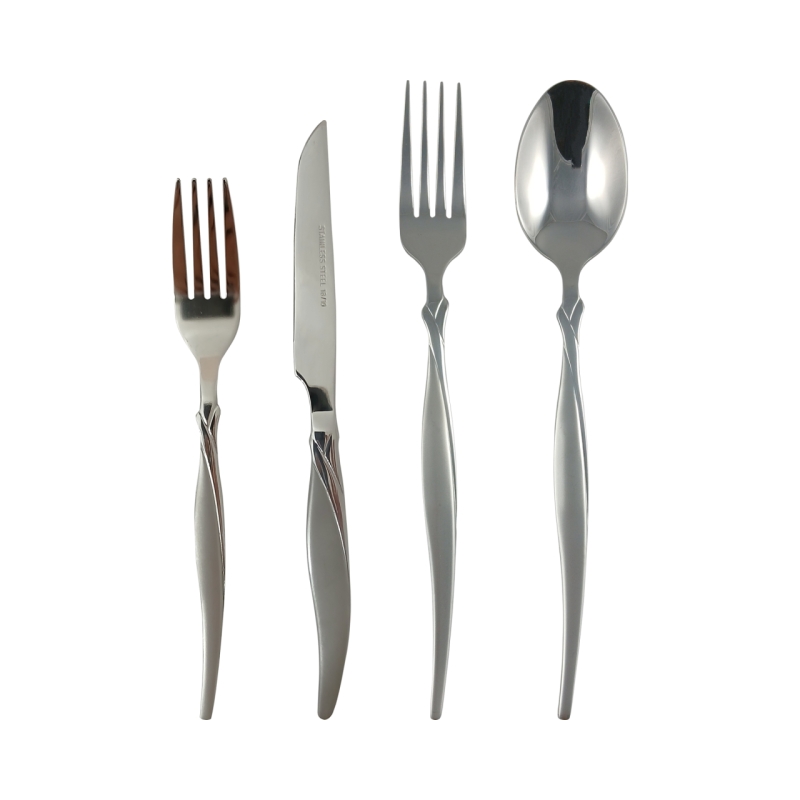 سرویس 70 پارچه قاشق چنگال یونی هوم مدل پاپیونی 12 نفره