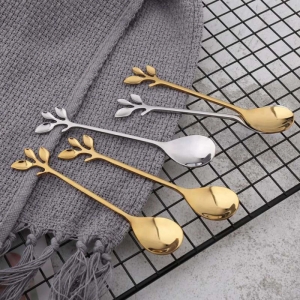 قاشق چای خوری مدل برگ کد 00601 مجموعه 6 عددی