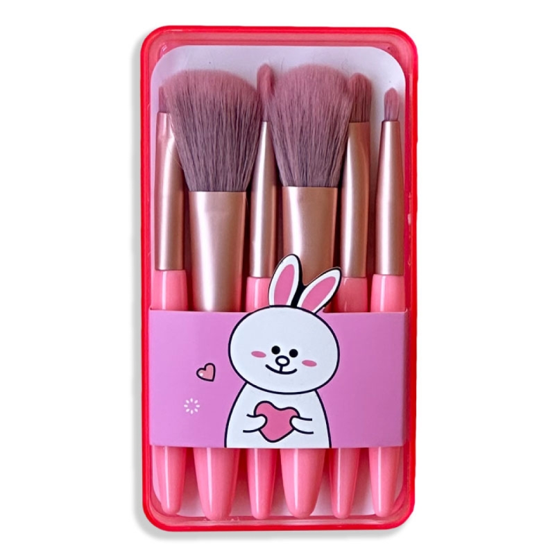 ست براش میشا مدل مینی مجموعه 6 عددی رنگ صورتی