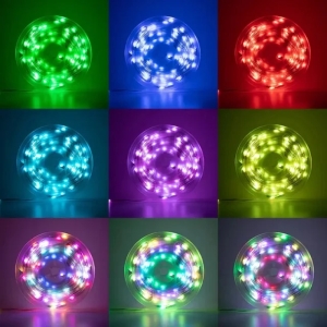 ریسه ال ای دی مدل فول کالر هوشمند بلوتوثی کد RGB IC usb 5v طول 10 متر