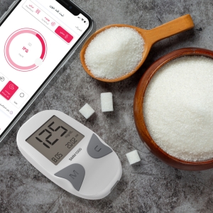 دستگاه تست قند خون دیابان مدل  SMM 1000 به همراه نوار تست قند خون مجموعه 2 عددی