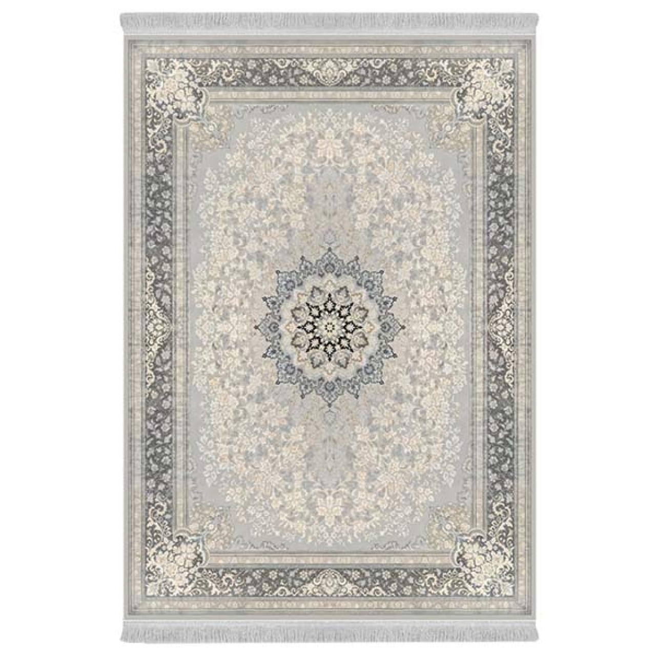 فرش پارچه‌ای دفه مدل فرشینه هازان مخمل طرح فانتزی کد 3302