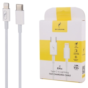 کابل تایپ سی به لایتنینگ فست شارژ اسکای دلفین مدل S12L به طول 1 متر
